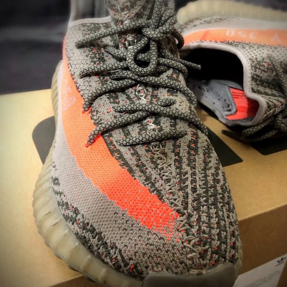 orange adidas yeezy